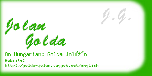 jolan golda business card